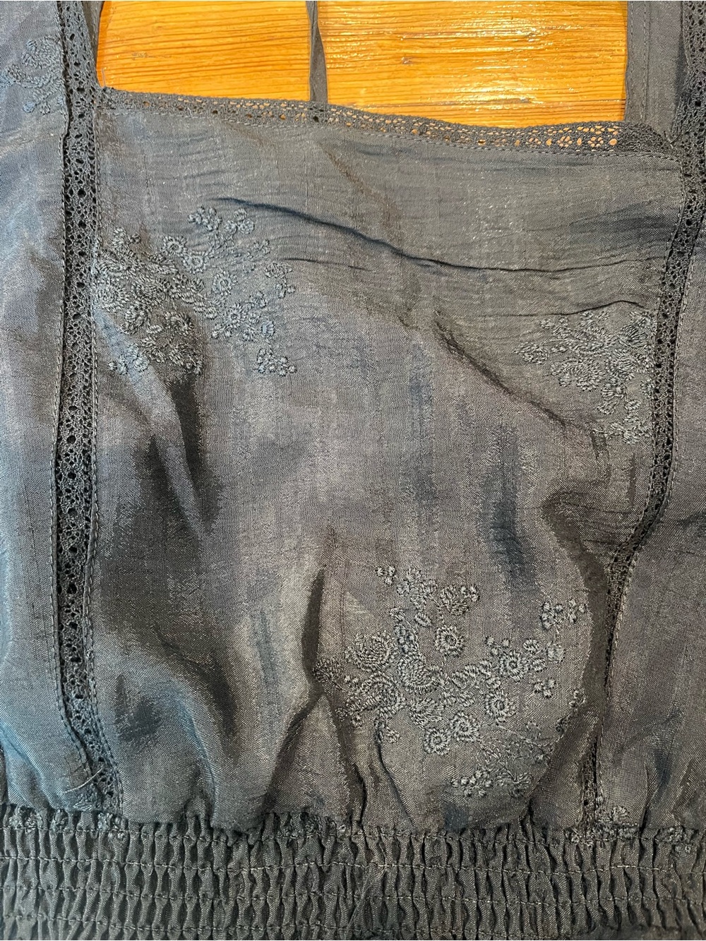 Embroidered Eyelet Black Tiered Mini Dress Stagecoach Festival Boots - Picture 10 of 12